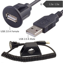 USB panel waterproof cable car dashboard extension cable Usb Extension Lead For Car 1 5m