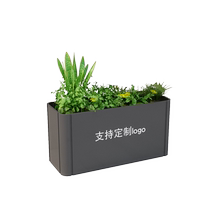 Stainless steel flower box outdoor combination flower pool municipal customized tree box rectangular flower trough finished flower stand iron flower bed