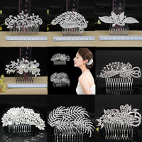 KOREAN Style Bridal Hair Accessories Silver Plated Rhineston