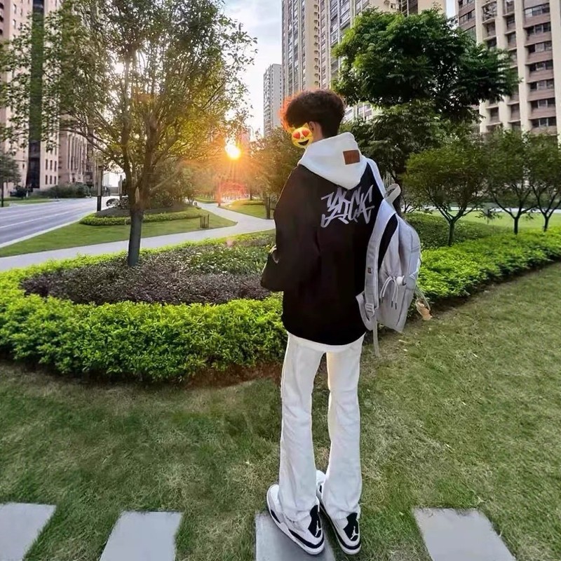 アメリカンハイストリートレター刺繍フライトジャケットメンズ春秋中国トレンドブランドオーバーサイズルーズベースボールジャケット