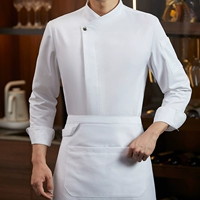 Белый лонгслив, качественный фартук