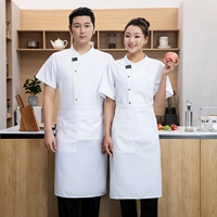 Белый дышащий фартук, короткий рукав