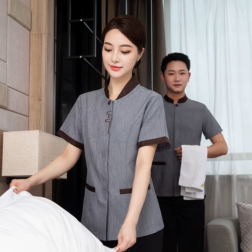 Летняя одежда для работы, комнатный дышащий комплект для отеля, короткий рукав