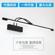 Indoor wall lamp mirror headlight American bathroom bathroom LED mirror cabinet lamp mirror painting lamp makeup lamp waterproof and moisture-proof black