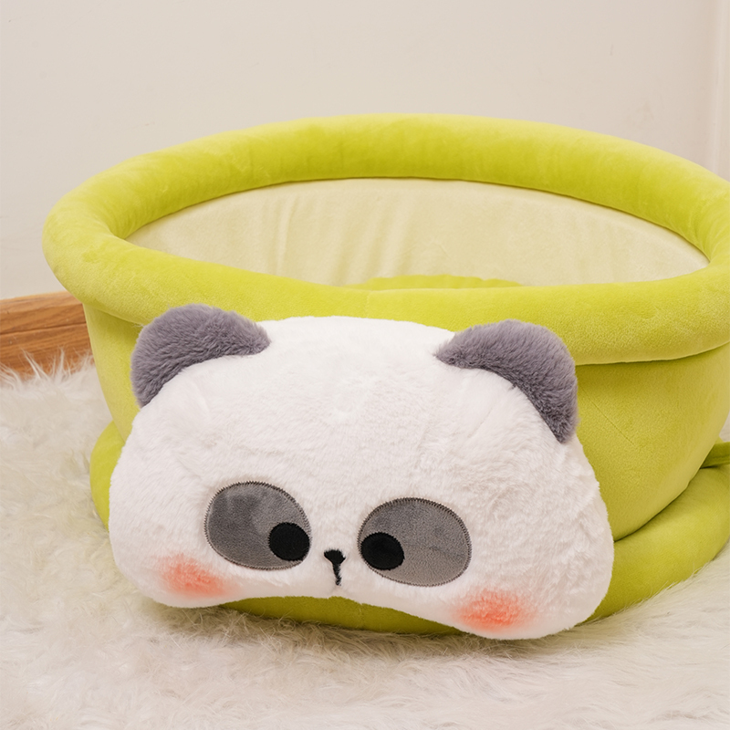 Kkv Pet Bamboo Tube Bed Mat Cartoon Dog Bed Cat Bed Sleeping Mat for All Seasons