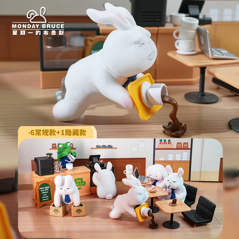 Kkv Genuine Monday Blues Pre-Work Energizing Blind Box Creative Desktop Figurine for Workers