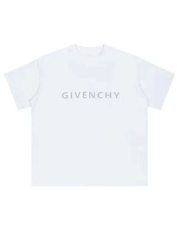 Givenchy, хлопковая летняя футболка для отдыха с круглым вырезом, свободный крой