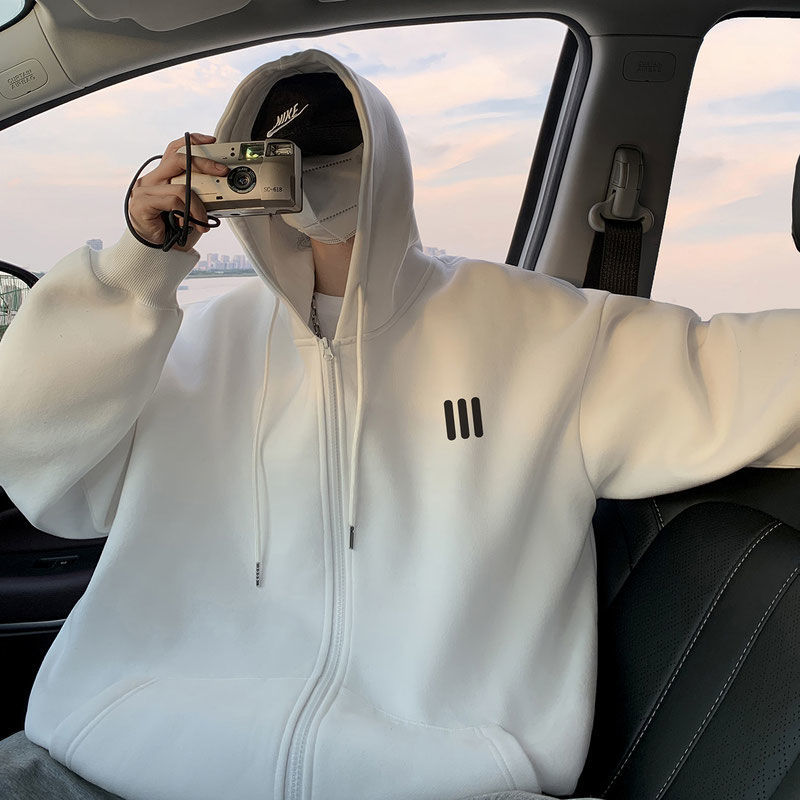 Extra Large Size 150kg Heavyweight Chinese Style Cardigan Sweatshirt for Men and Women, Autumn and Winter Trendy Brand Loose Casual Hooded Jacket 2 Extra Large Size 150kg Heavyweight Chinese Style Cardigan Sweatshirt for Men and Women, Autumn and Winter Trendy Brand Loose Casual Hooded Jacket 2