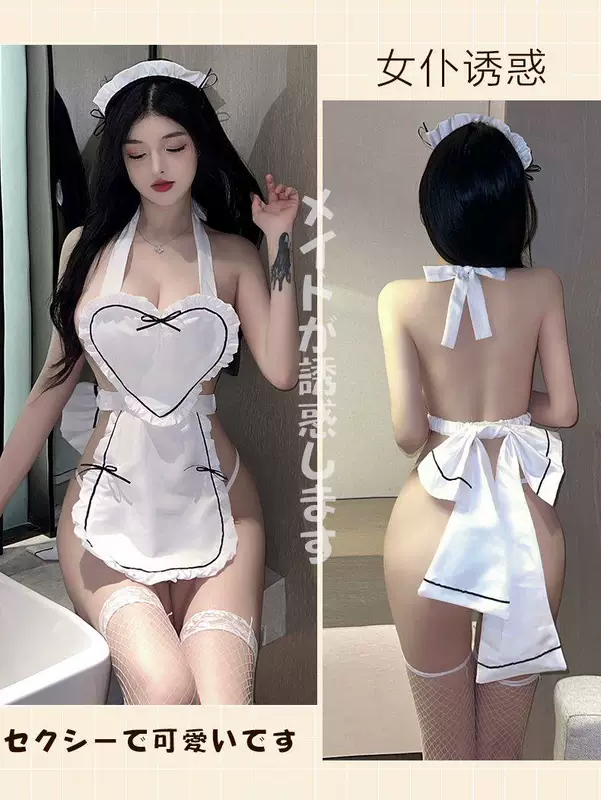 Hot girl thắt nơ, váy ngủ cỡ lớn, đồng phục y tá cos, hở lưng, không cần cởi, quần áo cosplay phong cách thuần khiết, quần áo ở nhà