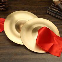 Bronze Cymbal Gong Drum Musical Instrument Became the National Peoples Congress Cymbal Cymbals Bright Cymbal-Waist Drum of Cymbal Drum 3-half props Children