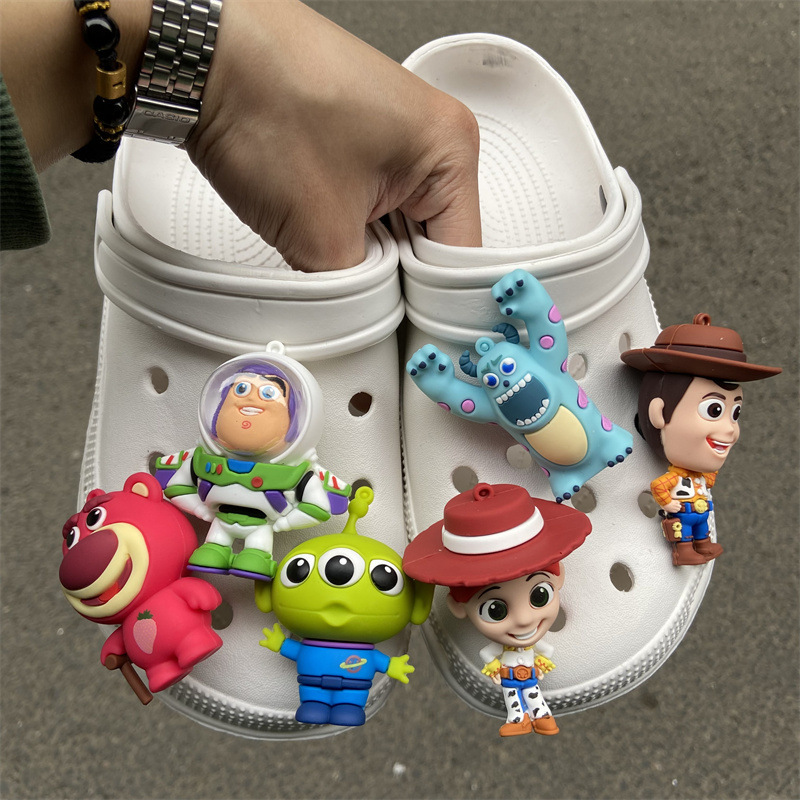 Crocs Shoe Accessories DIY Shoe Charms Suitable for Crocs Sandals with Buzz Lightyear, Lotso, and Stitch
