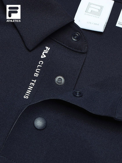 FILA 斐乐针织翻领短袖POLO衫男2024秋季新款网球运动透气上衣T恤