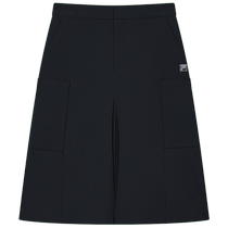 FILA official womens woven skirt 2024 autumn new fashion casual basic skirt one-step skirt