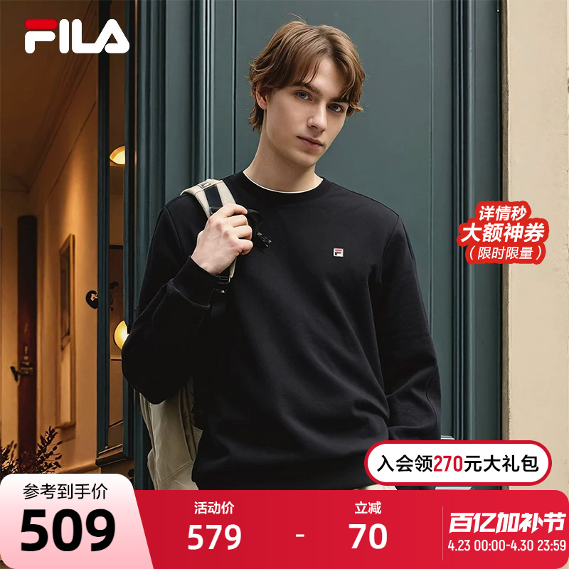 Fila Men's Sweatshirt 2025 Autumn New Business Commuting Long Sleeve Pullover Sports Top
