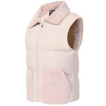 FILA Official Womens Down Vest 2023 Winter Basic Warm Lapel Golf Sports Top