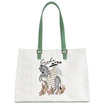 FILA official womens bag 2024 autumn new fashion embroidered shoulder bag large capacity tote bag