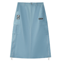 FILA X WIND AND SEA FILA trendy brand woven skirt womens 2024 autumn new loose denim skirt