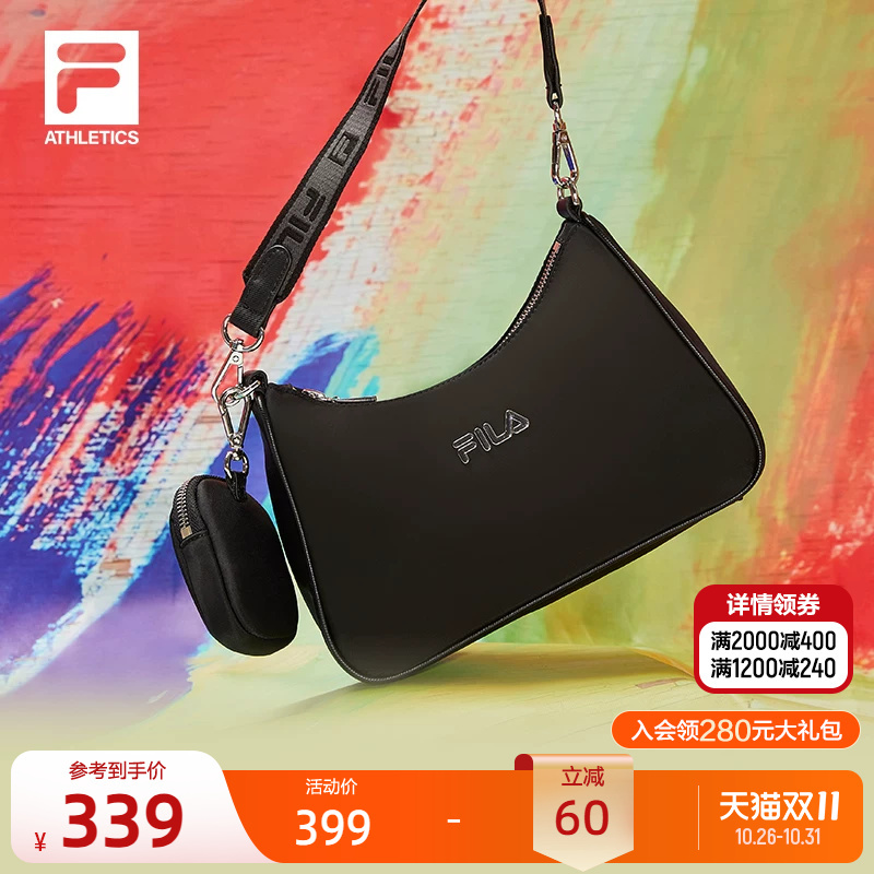 Fila Official Women's Small Crossbody Bag Sports Underarm Bag Casual Bag Crossbody Handbag Travel Shoulder Bag Trendy
