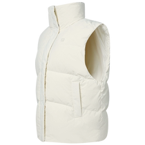 FILA Official Womens Down Vest 2023 Winter Outdoor Sports Warm Loose Stand-Collar Top