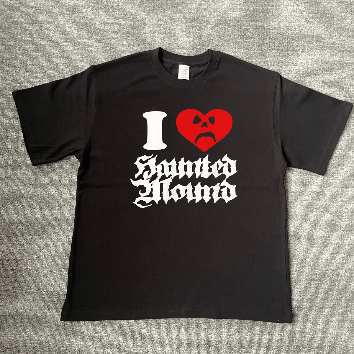 Я люблю HauntedMound Hauntaholics Готический шрифт любов retro футболка-свитшот/S023