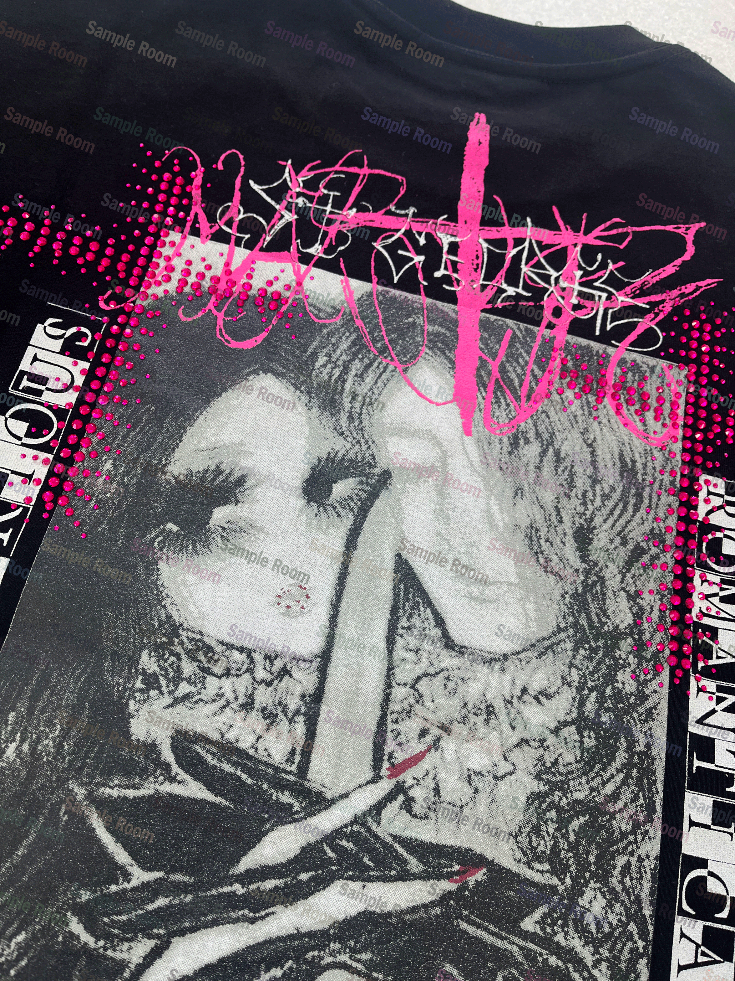Bladee martyr tour T-shirt x draingang круглый вырез печать Футболка, 无品牌/无注册商标 