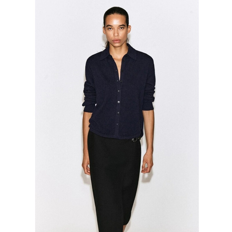 C Brand Women's Clothing Standard Fit Merino Wool Shirt Navy Blue 2026 Autumn New Arrival 1353414003 C Brand Women's Clothing Standard Fit Merino Wool Shirt Navy Blue 2026 Autumn New Arrival 1353414003