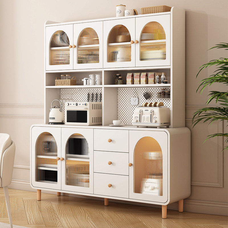 High Cream Wind Dining Side Cabinet Close By Wall Integrated Home Kitchen Living Room Wine Cabinet Modern Minima Light Lavish Storage Cupboard-Taobao