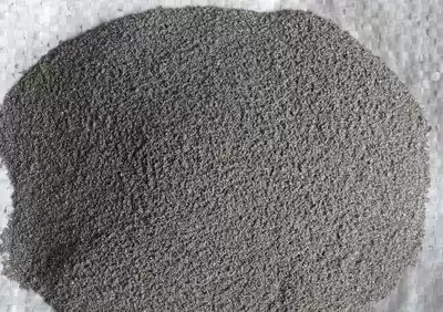 Raw material for the manufacture of road construction materials, construction materials or agricultural fertilizers, steel slag powder particles 100 mesh black