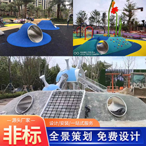 Outdoor stainless steel drill tunnel kindergarten community park climbing drill barrel stainless steel single and double slide manufacturer