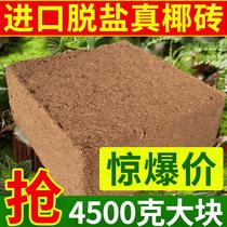Coconut brick nutritious soil universal flower cultivation coconut bran coarse coconut shell desalination large vegetable and flower cultivation salt-free import
