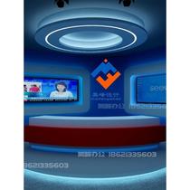 Live main podcast childrens podcast news outlet to host the TV Media Studio Campus Broadcast Desk Baking Varnish