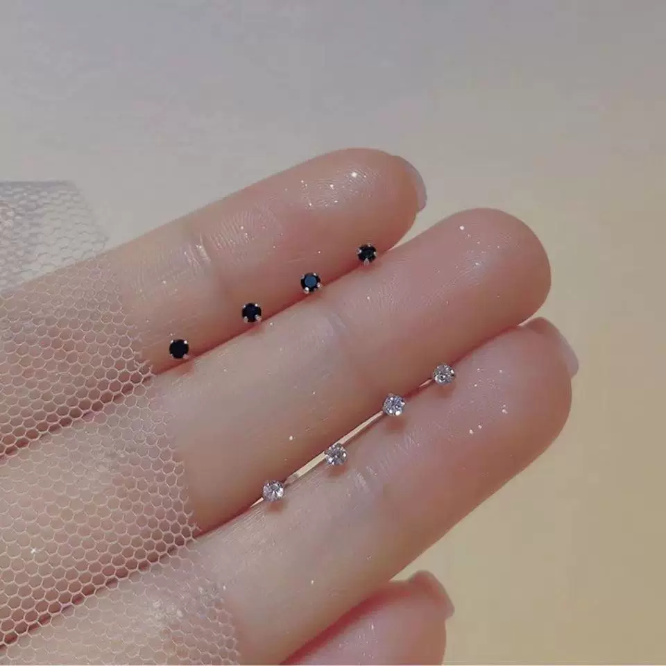 夏繁尘 Sophisticated small earrings, silver 925 sample