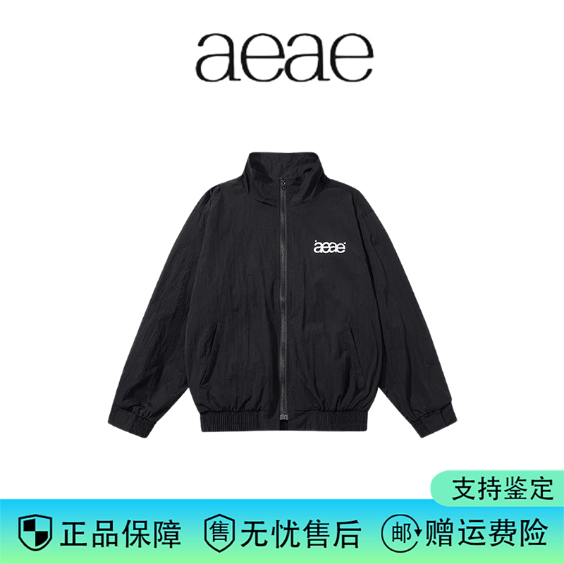 [in Stock] Korean Aeae Women's Jacket Autumn New Loose Letter Print Thin Stand Collar Jacket