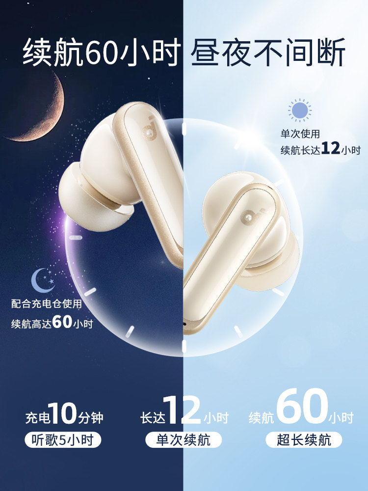 Soundcore In-Ear Active Noise-Cancelling Wireless Bluetooth Headphones P40I Mobile Phone 2025 New Model High-Quality Anker Innovation