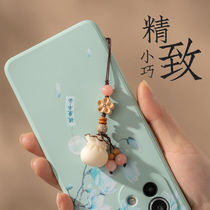 Creative handmade bodhi seed money bag mobile phone chain pendant couple high-end car keychain lucky bag bag pendant