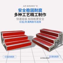Chorus steps three-layer movable folding school group photo stage kindergarten music stool solid wood chorus stage