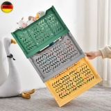 德国桌面收纳筐长方形玩具杂物脏衣篮零食收纳盒折叠手提篮厨房置