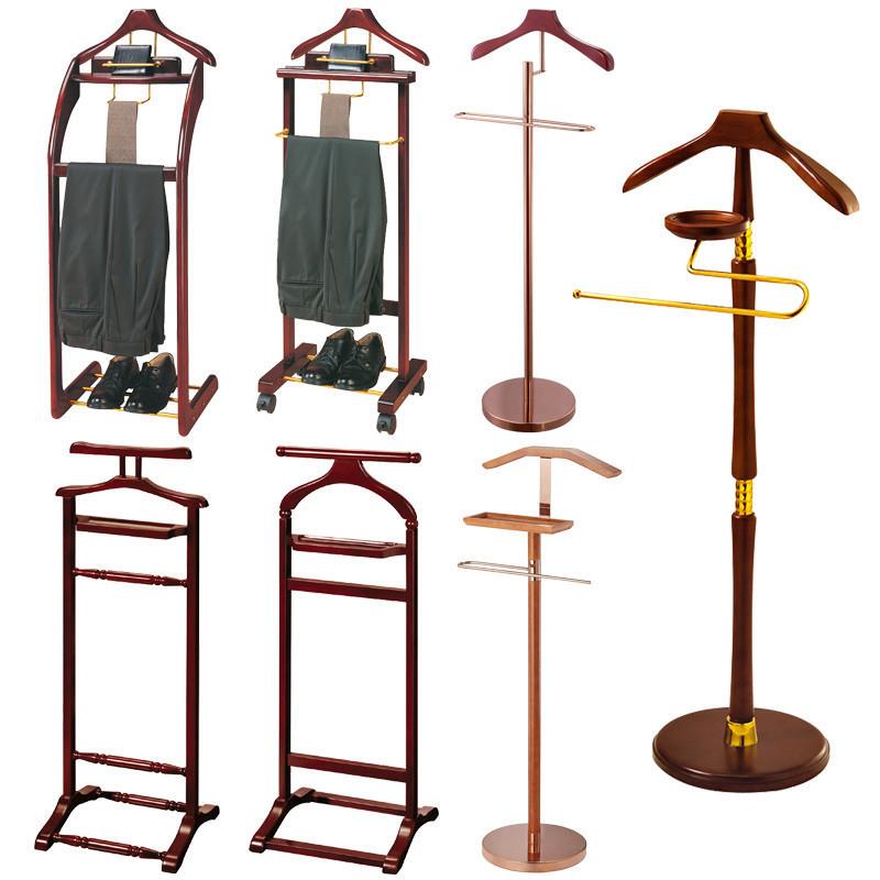 Luxurious Home Bedroom Clothes Rack, Hotel Suite Suit Floor-Standing Coat Rack, Wooden Creative Standing Clothes Rack for Business Use Luxurious Home Bedroom Clothes Rack, Hotel Suite Suit Floor-Standing Coat Rack, Wooden Creative Standing Clothes Rack for Business Use