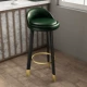 #60 см стальной стабильный стабильный стул ноги/зеленая кожа-Black Gold C113