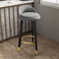 #60 см стальной стабильный стабильный стул ноги/серая ткань-Black Gold C113