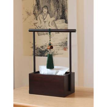 Bamboo pick-up tissue box cardboard box napkin cardboard storage box home living room dining table creative rectangular