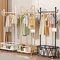 German household clothes hanger floor-standing coat rack bedroom light luxury advanced storage artifact removable indoor clothes drying rack