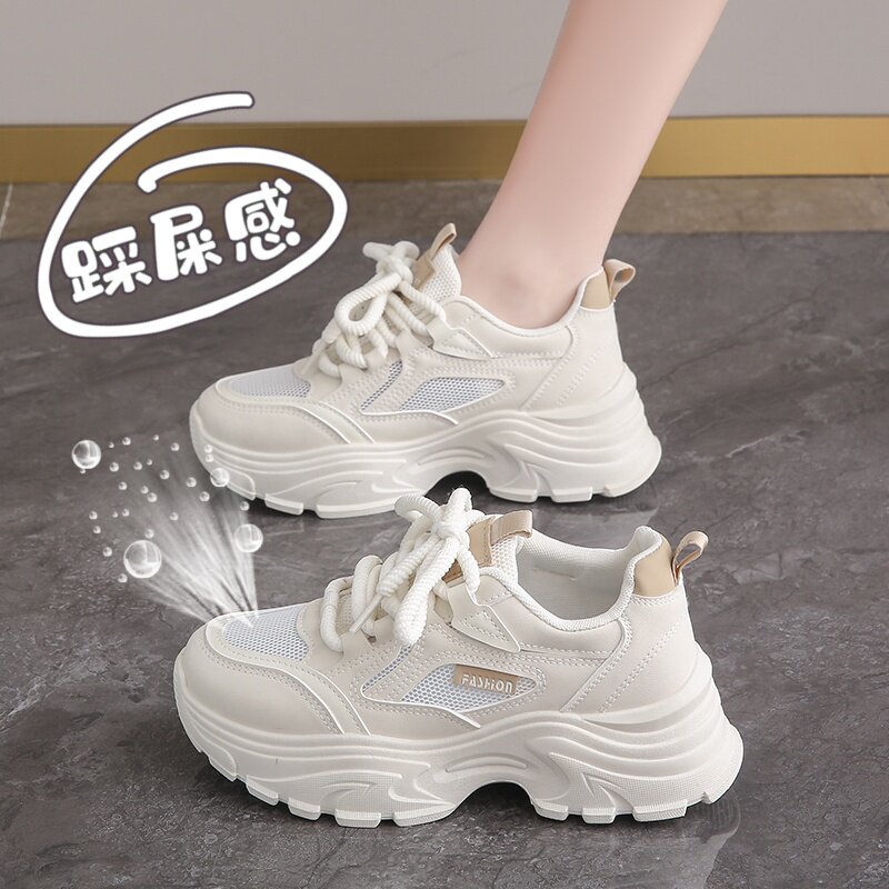 Наступая на дерьмо, сетчатая обувь Putian daddy shoes, женская новинка 2026 года, летняя обувь маленького размера 34, дышащая легкая спортивная обувь из сетчатого материала