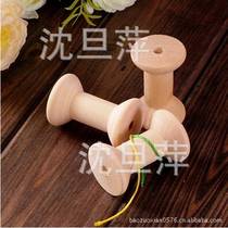 Original wood old wood retro and nostalgic old spool manua