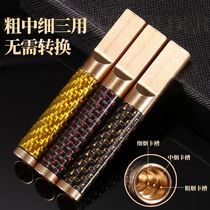 Brass cigarette holder filter coarse medium and fine three-use integrated circulation type male and female smoking set washable brass cigarette holder
