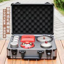 Balu outdoor kung fu tea set stove pure titanium tea maker tea brewing kettle outdoor travel portable suitcase
