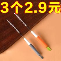 Xinjiang three-in-one multi-function long-handled cup washing brush thermos bottle feeding bottle nipple straw cup brush kettle bottle mouth