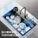 Thickened 5mm Honeycomb Embossed Kitchen Sink, Large Single-Slot 304 Stainless Steel Sink, Dishwashing Sink, Household Vegetable Washing Basin