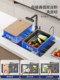 Jomow Sink Large Single Tank Hammer Pattern Thickeneded Sus304 Stainless Steel Kitchen Sink Basin under Counter Middle Upper Basin