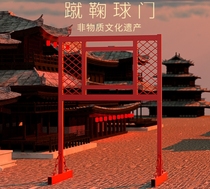 Traditional game props film and film imitation ancient overnight props adult gantry training equipment ancient overnight bowling door steel